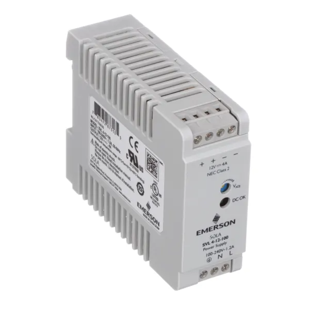 SVL412100 SOLAHD SVL DIN RAIL, ESSENTIALS ONLY POWER SUPPLY, 50W, 12V OUTPUT, 85-264VAC INPUT (SVL 4-12-100)